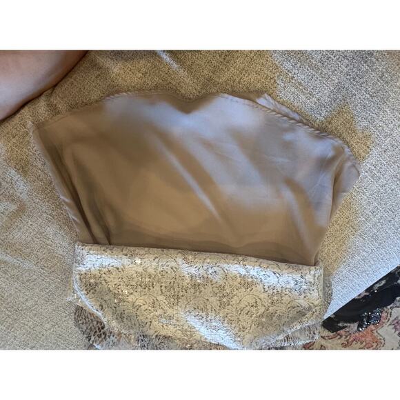 Free People Midnight Dreamer Shattered Glass Mini Dress V-Neck Sheer Back Sz M - Picture 3 of 14